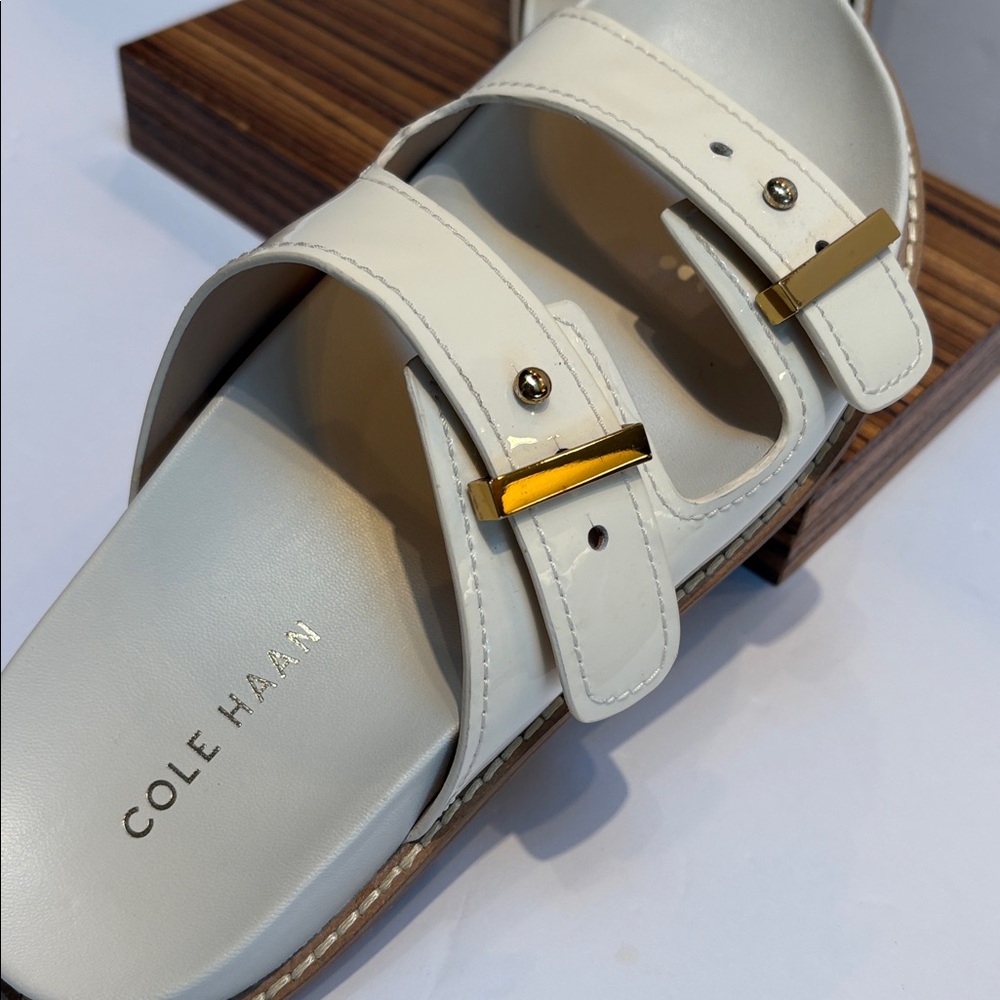 Cole Haan Cream Slide Sandals